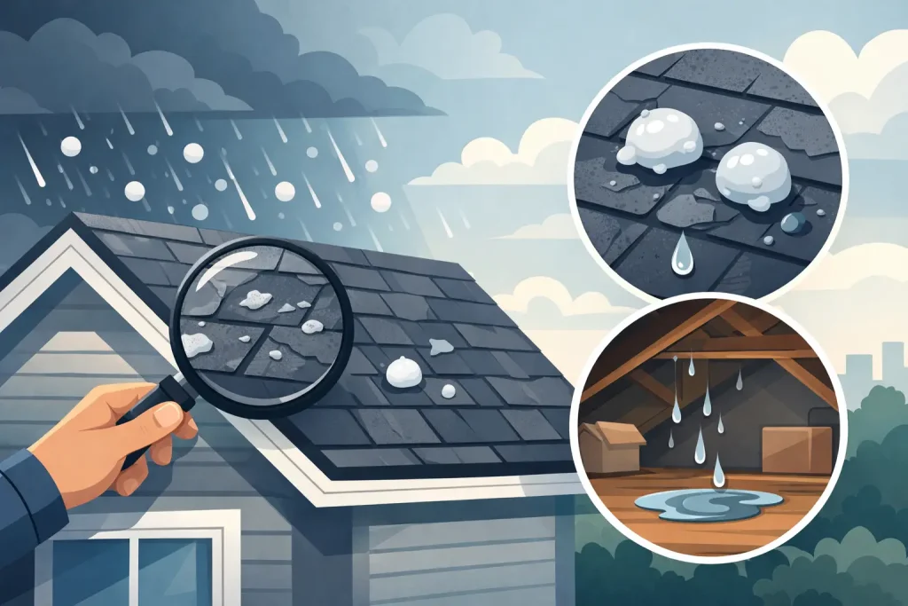 How to Spot Hail Roof Damage Before Leaks Start
